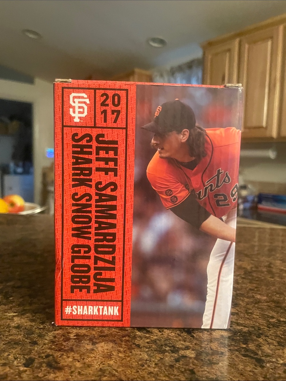 Jeff Samardzija San Francisco Giants Shark Snow Globe - Orange/Black